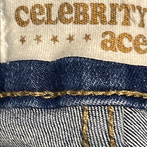 Chic Distressed Flare Jeans in Deep Blue - Picture 10 of 11